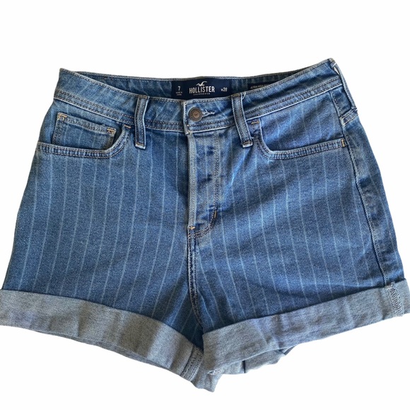 Hollister Pants - Hollister | Ultra High Rise Pin Stripe Mom Shorts
